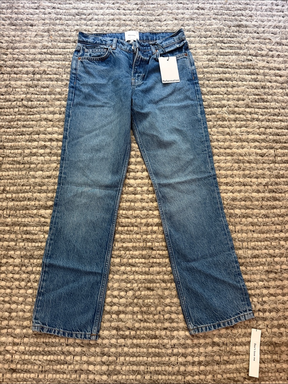 Reformation Greer Mid-Rise Straight Jeans